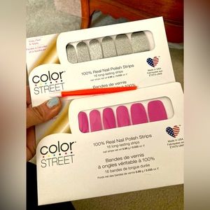 Color Street nail stick on. Beautiful colors! Both for sale in bundle of 3